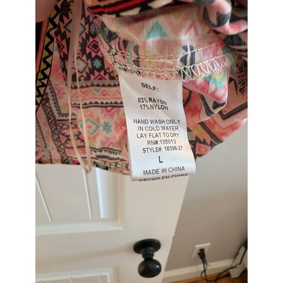 Savanna Jane Women's Multicolored Print Babydoll Top - Picture 6 of 9